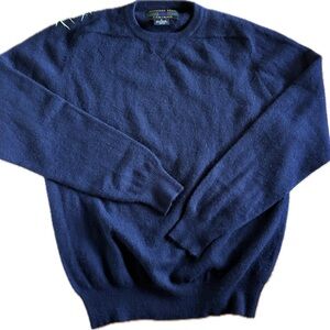 Alexander Julian Cashmere Deep Blue Crewneck Sweater